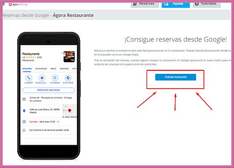 rservas con google en agora bookings