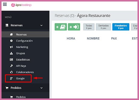 agora bookings google
